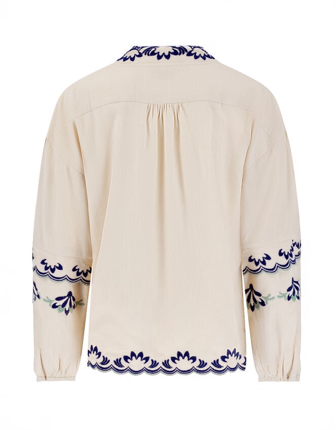 East Cresta Long Sleeve Embroidered Blouse, Ivory (IVORY), large