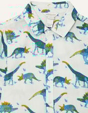 Dino Shirt in Pure Cotton, Ivory (IVORY), large