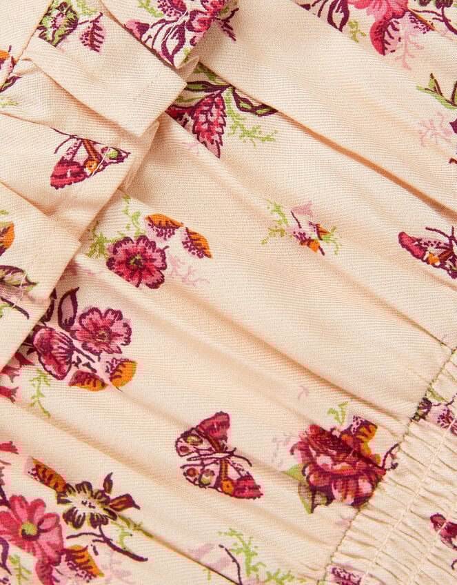 Butterfly Floral Frill Dress, Ivory (IVORY), large