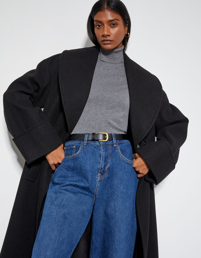 Carrie Shawl Coat, Black (BLACK), large