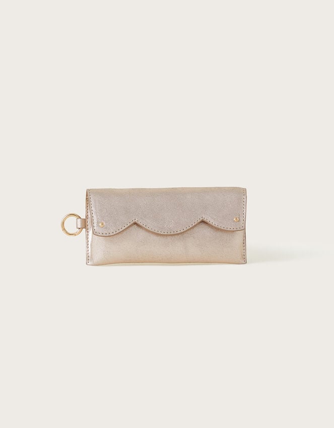 Leather Scallop Glasses Case, , large