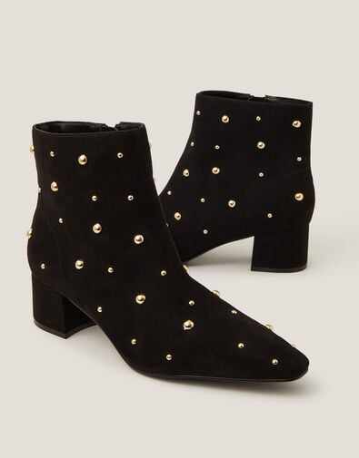 Talia Stud Ankle Boots, Black (BLACK), large