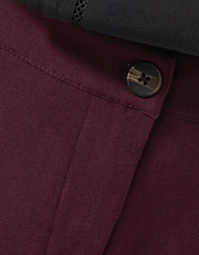 Julia Straight Crop Trousers, Purple (AUBERGINE), large