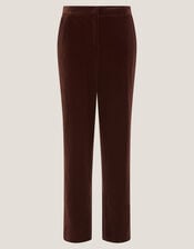 Mila Straight Velvet Trousers, Copper (COPPER), large