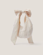 Pearl Bow Tulle Bag, , large