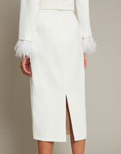 Selah Pencil Bridal Skirt, Ivory (IVORY), large