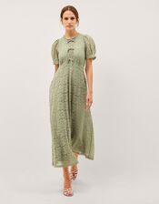 Celina Puff Sleeve Lace Midi Dress, Green (SAGE), large