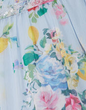 Lemon Rose Print Party Dress, Multi (MULTI), large