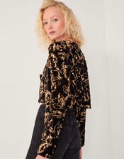 Shola Sequin Bow Jacket, Black (BLACK), large