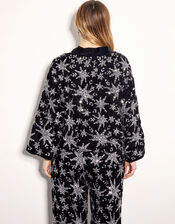 East Medi Embellished Star Kimono, Black (BLACK), large