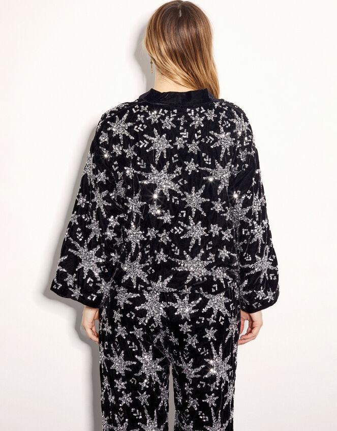 East Medi Embellished Star Kimono, Black (BLACK), large