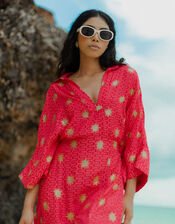 Sundress Soidee Sun Print Midi Dress, Pink (PINK), large