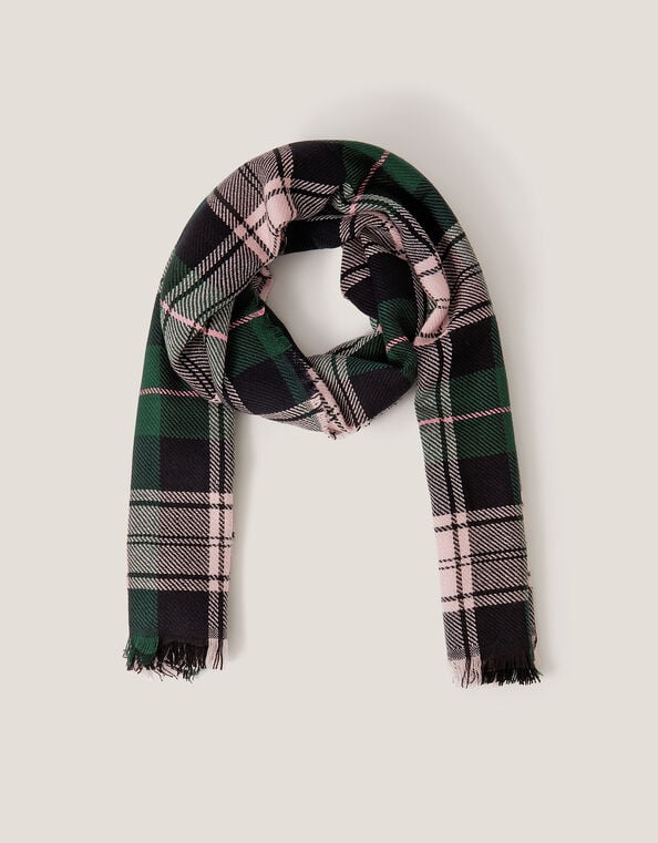 Sarah Check Scarf, Pink (PINK), large