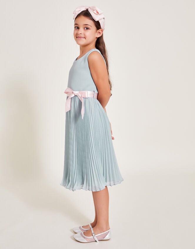 Sally Scuba Pleated Dress, Grey (GREY), large
