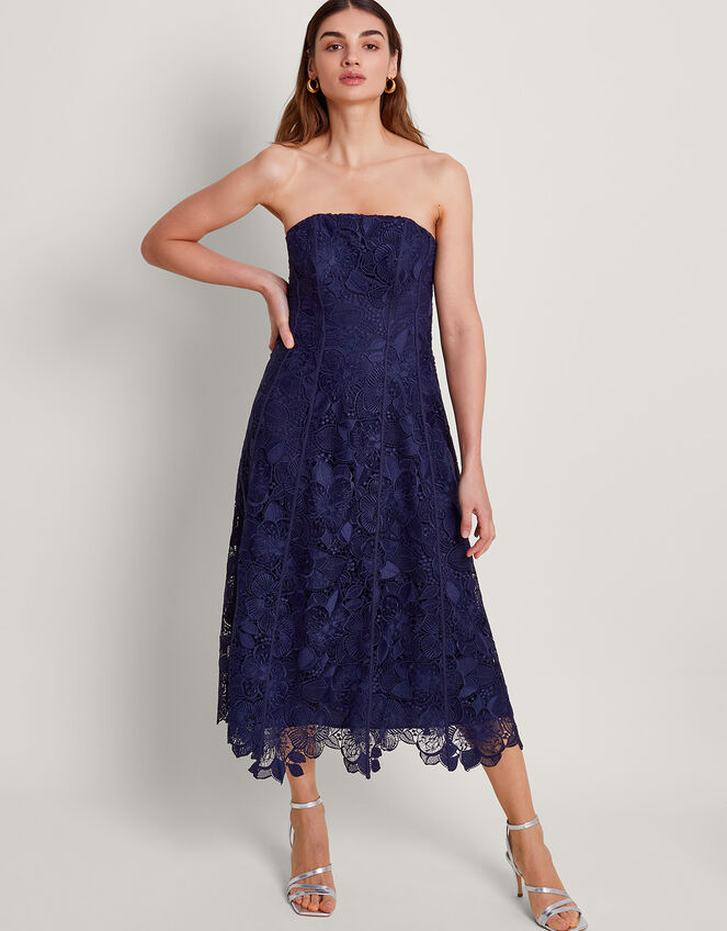 Abelia Bandeau Dress, Blue (NAVY), large