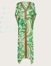 Posy Print Maxi Kaftan, Green (GREEN), large