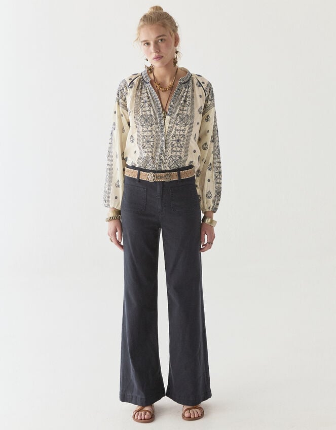 Maison Hotel Stephanie Embroidered Blouse, White (OFF WHITE), large