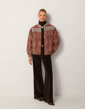 Maison Hotel Olivia Embroidered Paisley Print Jacket, Red (RED), large