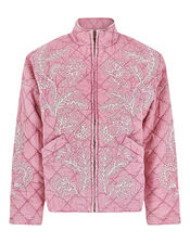 East Embroidered Quilted Jacket, Pink (BLUSH), large