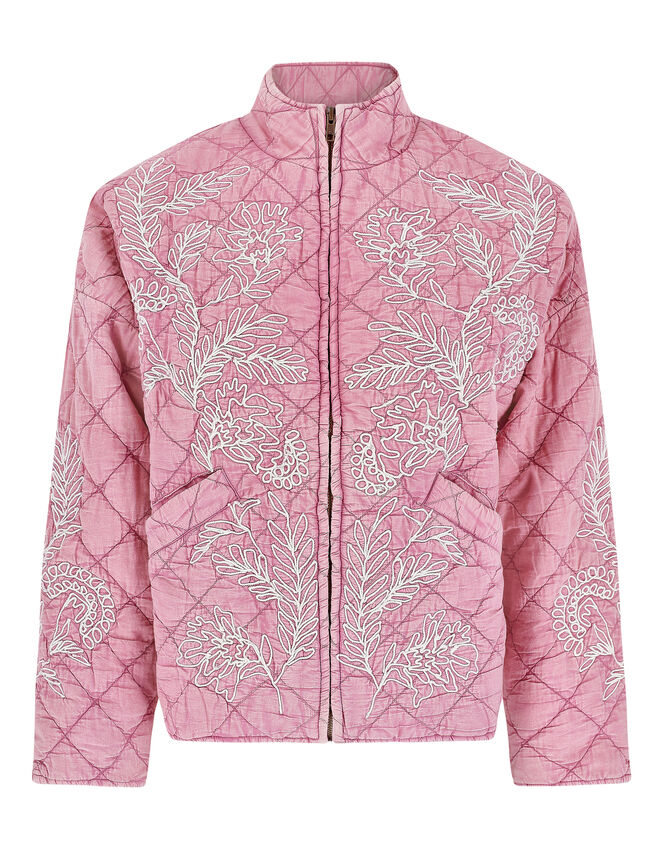 East Embroidered Quilted Jacket, Pink (BLUSH), large