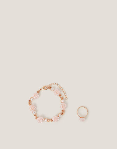 Rose Bracelet & Adjustable Ring Set, , large