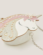 Pearl Embellished Unicorn Bag, , large
