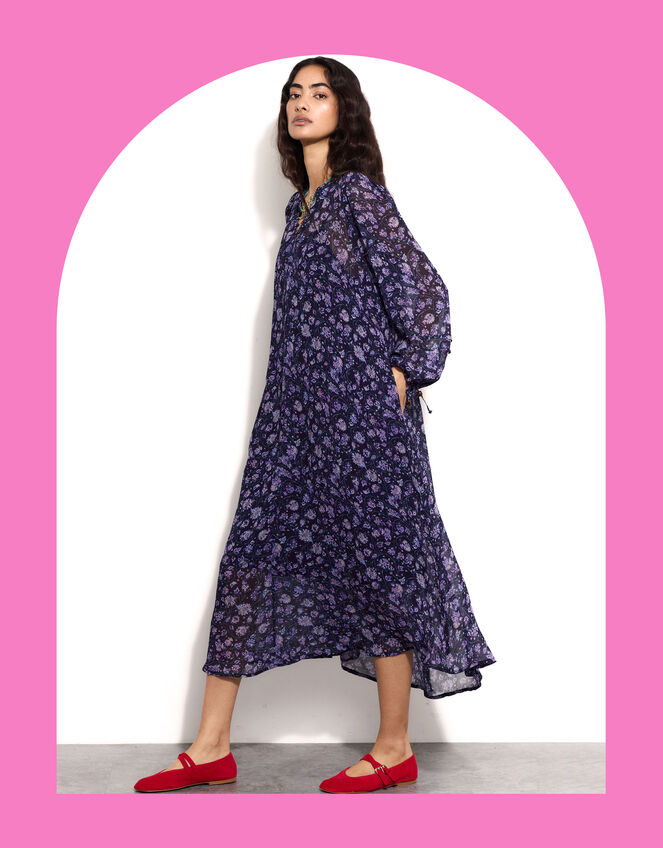 East Elynee Floral Maxi Dress, Purple (PURPLE), large