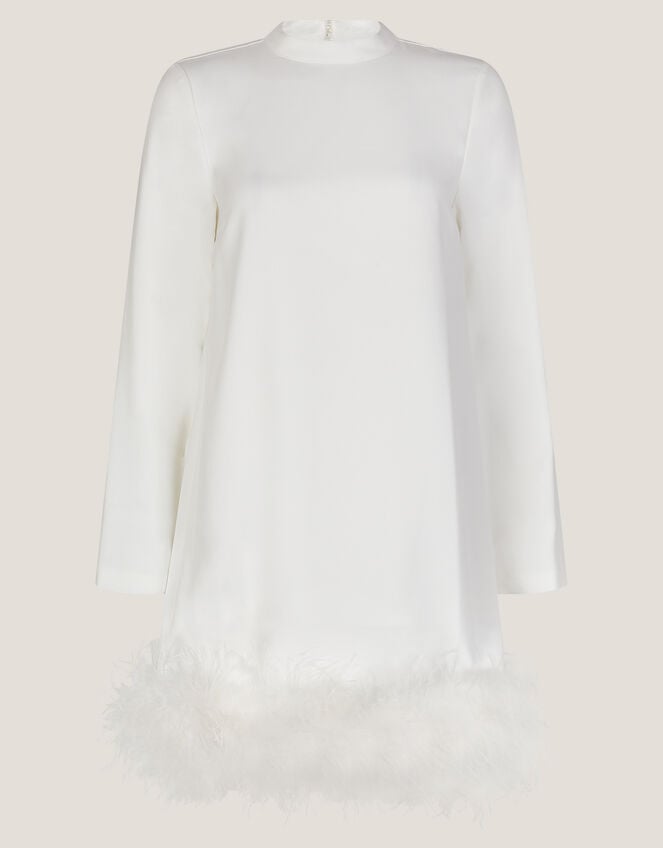 Andrea Feather Wedding Dress, Ivory (IVORY), large