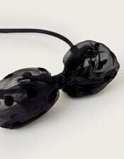 Polka Dot Puff Bow Headband, , large