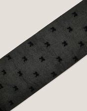 Semi-Sheer Bow Tights, Black (BLACK), large