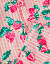 Baby Strawberry Print UPF50+ Swim Set, Pink (PINK), large