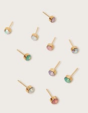 5-Pack Pastel Gem Stud Earrings, , large