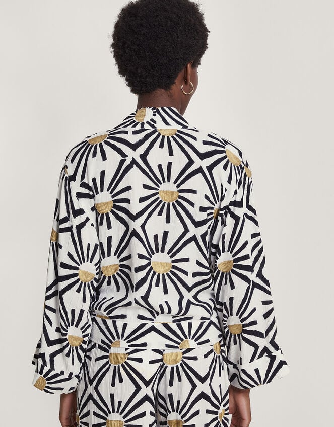 Zamora Tie Front Top, White (WHITE), large