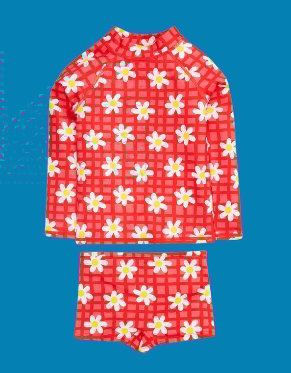 Frugi Rachel Rash Vest Swim Set, Pink (PINK), large