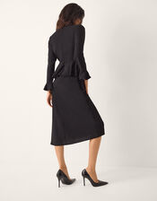 Willow Statement Button Midi Dress, Black (BLACK), large