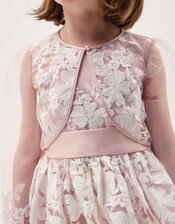 Felicity Embroidered Mesh Cardigan, Pink (PINK), large