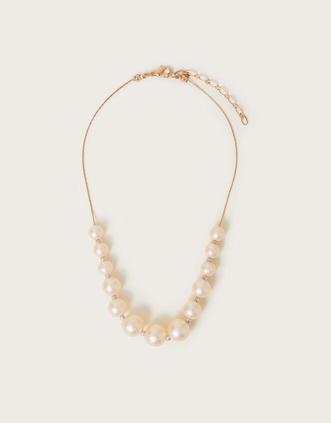 Detachable Flower Pearl Necklace, , large