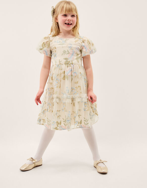 Azalea Ruffle Floral Embroidered Party Dress, Multi (MULTI), large