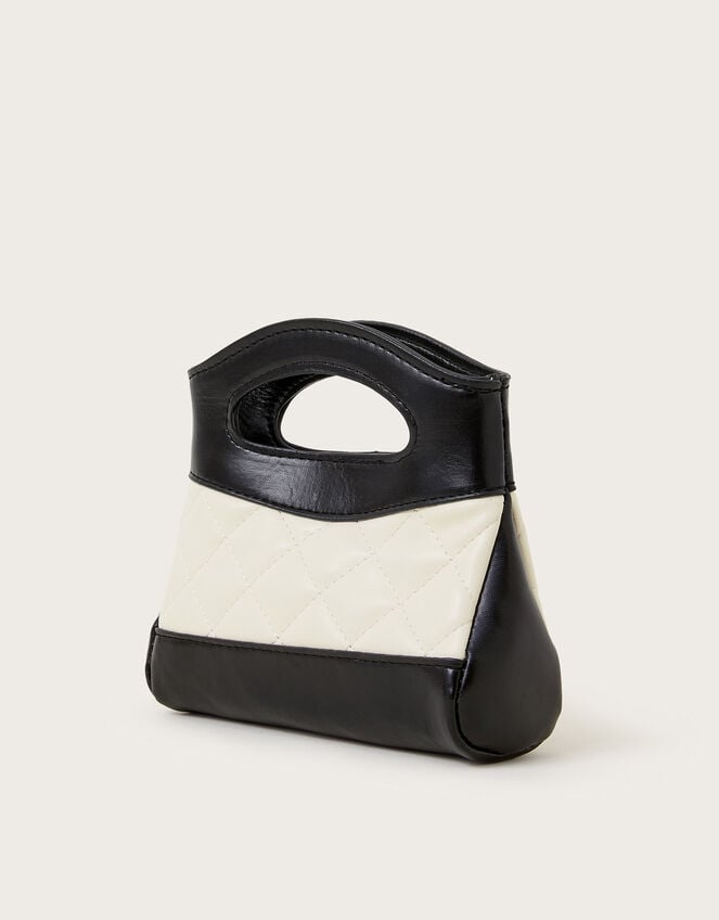 Monochrome Quilted Mini Bag, , large