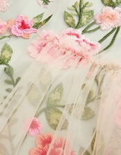 Heather Long Sleeve Floral Embroidered Dress, Multi (MULTI), large