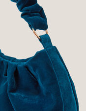 Vela Ruched Velvet Bag, , large