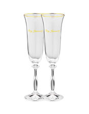 2-Pack Anna + Nina Dry January Champagne Flutes, , large