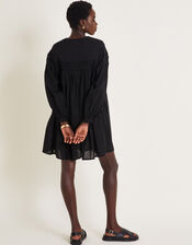 Melissa Long Sleeve Mini Dress, Black (BLACK), large