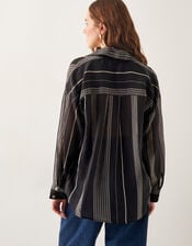 Andi Stripe Blouse, Black (BLACK), large