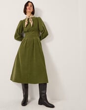 Morgan Blouson Fit & Flare Midi Dress, Green (GREEN), large