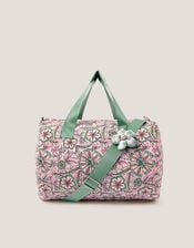 Floral Print Duffle Bag, , large