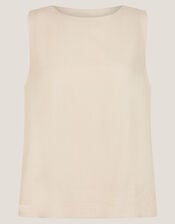 Lucy Linen Blend Tank Top , Natural (NATURAL), large