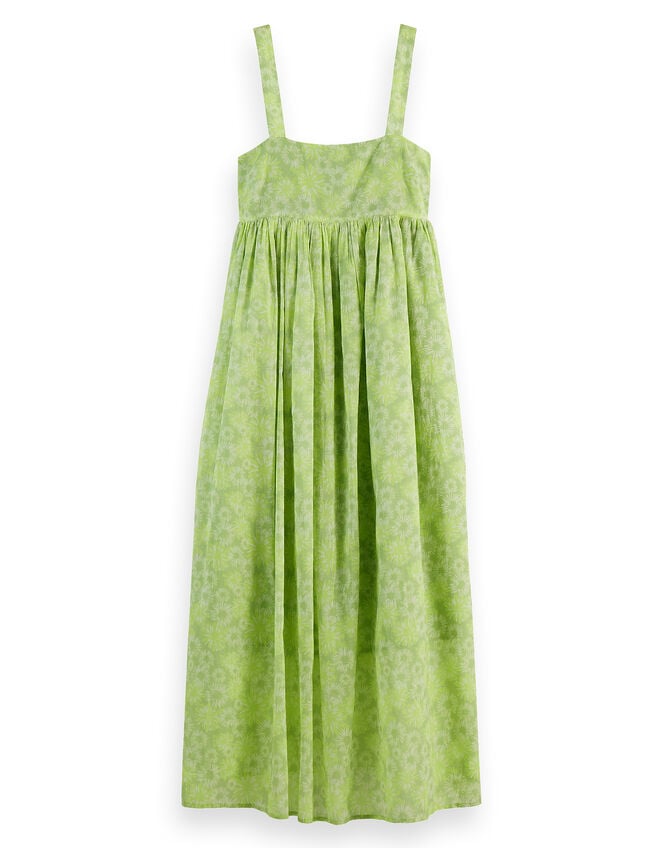 Scotch & Soda Sleeveless Floral Maxi Dress, Green (LIME), large