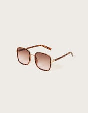 Tortoiseshell Square Sunglasses, , large