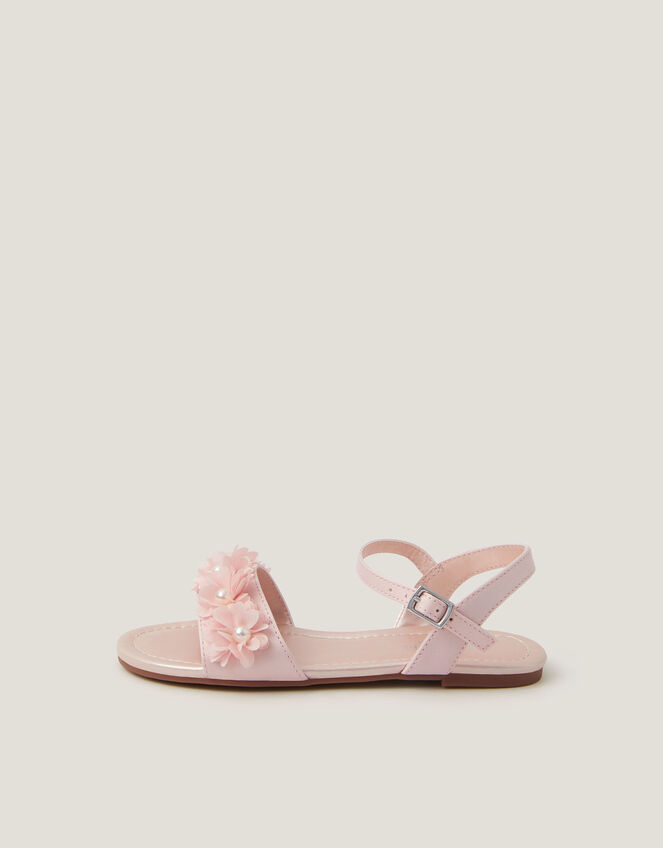 Pearl Flower Sandals, Pink (PINK), large